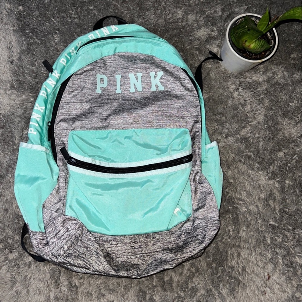Pink blue back pack